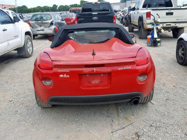 1G2MC35B08Y115459 - 2008 PONTIAC SOLSTICE RED photo 6