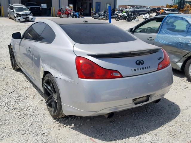 JN1CV6EK0AM100267 - 2010 INFINITI G37 BASE SILVER photo 3