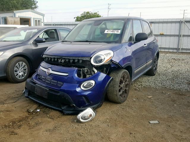 ZFBCFADH2FZ034160 - 2015 FIAT 500L TREKK BLUE photo 2