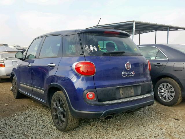 ZFBCFADH2FZ034160 - 2015 FIAT 500L TREKK BLUE photo 3