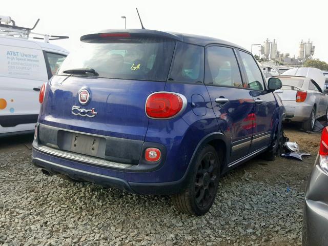 ZFBCFADH2FZ034160 - 2015 FIAT 500L TREKK BLUE photo 4