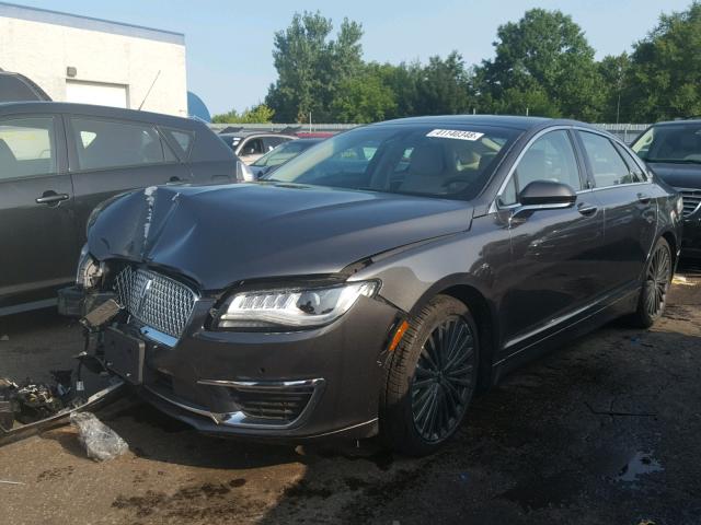 3LN6L5MU5HR654088 - 2017 LINCOLN MKZ HYBRID GRAY photo 2