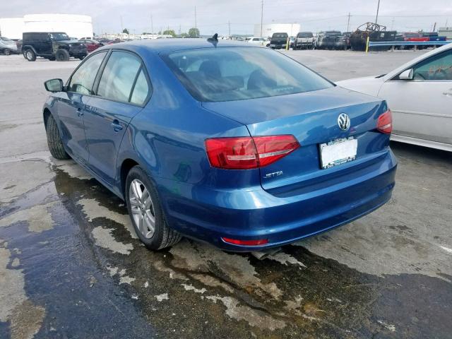 3VW2K7AJ3FM246529 - 2015 VOLKSWAGEN JETTA BASE 蓝色 照片 3