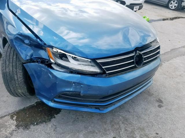 3VW2K7AJ3FM246529 - 2015 VOLKSWAGEN JETTA BASE 蓝色 照片 9