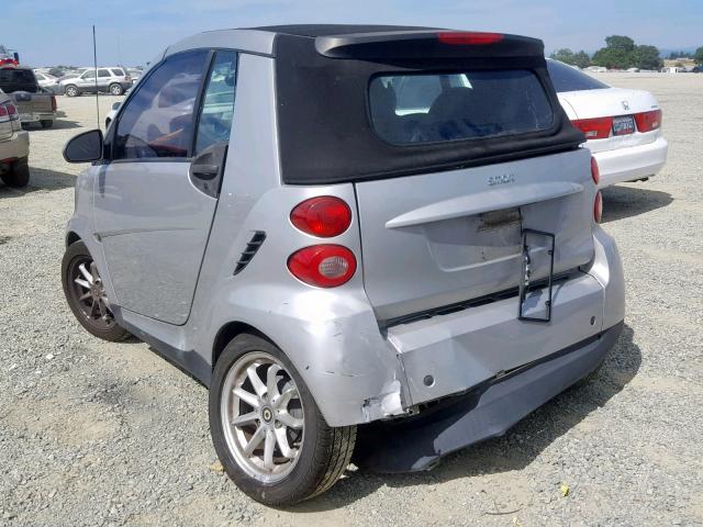 WMEEK31X09K242707 - 2009 SMART FORTWO PAS 银色 照片 3