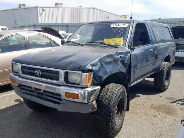 JT4RN01P7R7066005 - 1994 TOYOTA PICKUP 1/2 GREEN photo 2