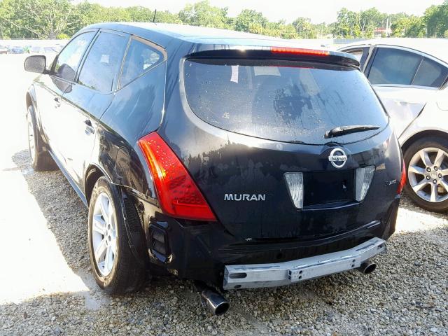 JN8AZ08WX6W502107 - 2006 NISSAN MURANO SL BLACK photo 3