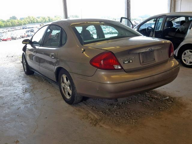 1FAFP55222G261899 - 2002 FORD TAURUS SES BEIGE photo 3