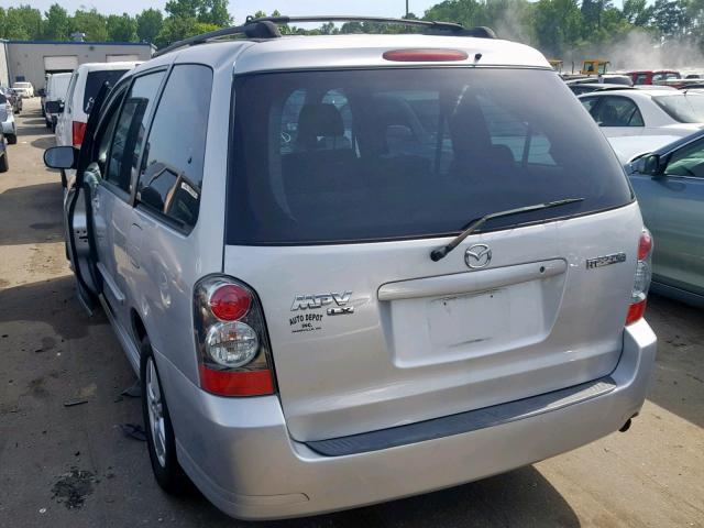 JM3LW28A040506669 - 2004 MAZDA MPV WAGON SILVER photo 3