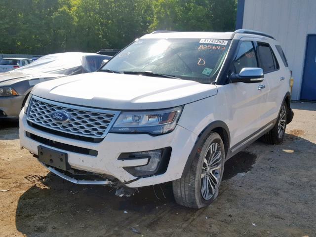 1FM5K8HT2GGB25642 - 2016 FORD EXPLORER P WHITE photo 2