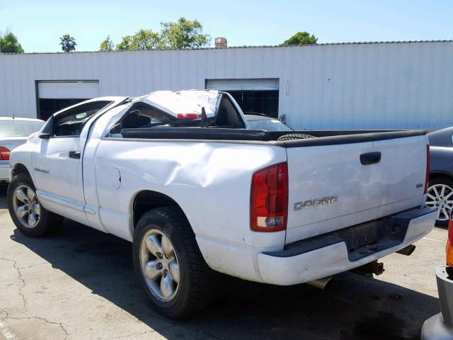 1D7HA16D04J196656 - 2004 DODGE RAM 1500 S WHITE photo 3