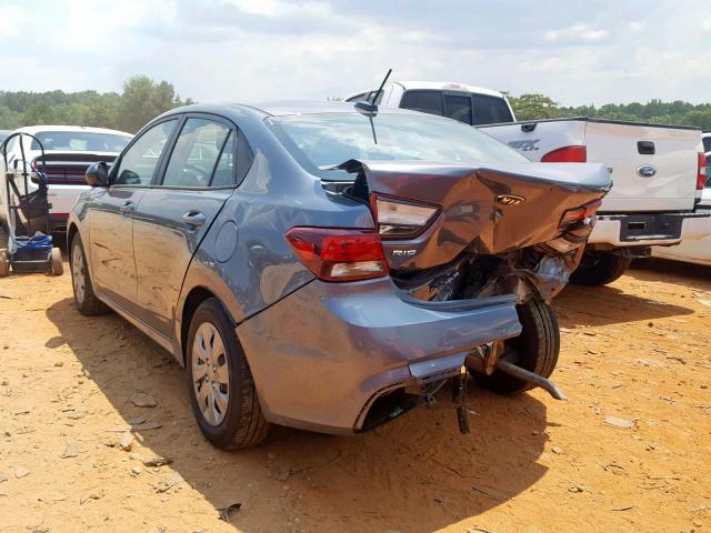 3KPA24AB9KE170762 - 2019 KIA RIO S GRAY photo 3