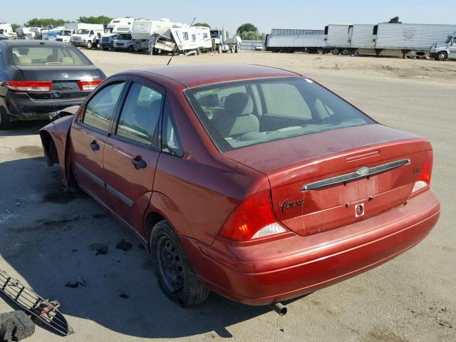 1FAFP33P2YW107792 - 2000 FORD FOCUS LX RED photo 3