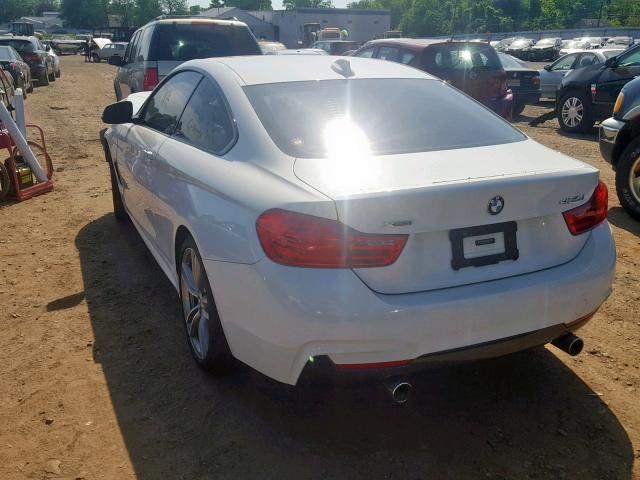 WBA3R5C5XEK187621 - 2014 BMW 435 XI WHITE photo 3