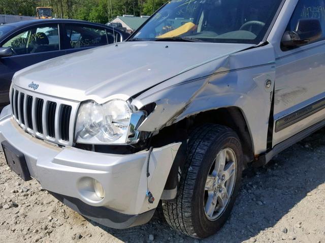 1J4HR48N15C637852 - 2005 JEEP GRAND CHER SILVER photo 9