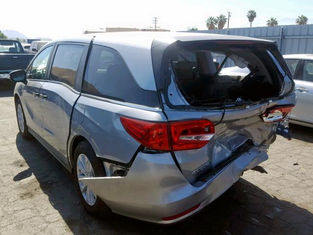 5FNRL6H27KB037235 - 2019 HONDA ODYSSEY LX GRAY photo 3