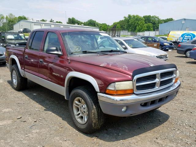 1B7HG2AN51S293887 - 2001 DODGE DAKOTA QUA MAROON photo 1