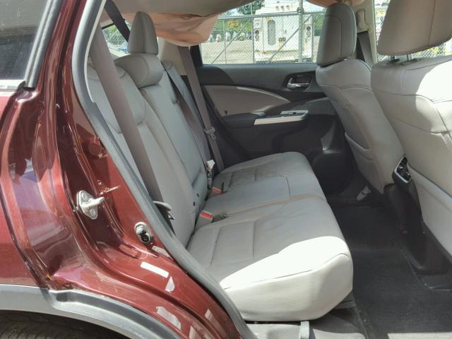 5J6RM4H7XFL010640 - 2015 HONDA CR-V EXL BURGUNDY photo 6