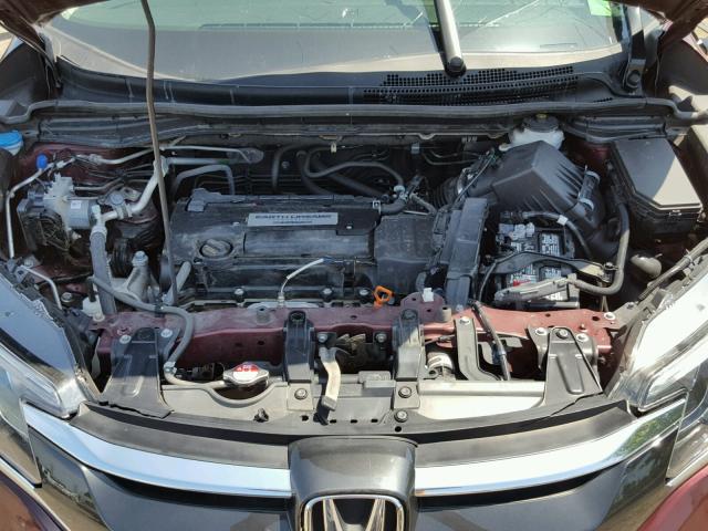 5J6RM4H7XFL010640 - 2015 HONDA CR-V EXL BURGUNDY photo 7