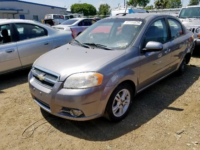 KL1TG56EX9B377128 - 2009 CHEVROLET AVEO LT GRAY photo 2