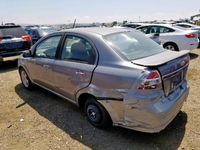 KL1TG56EX9B377128 - 2009 CHEVROLET AVEO LT GRAY photo 3