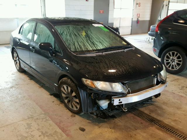 2HGFA16939H340501 - 2009 HONDA CIVIC EXL BLACK photo 1