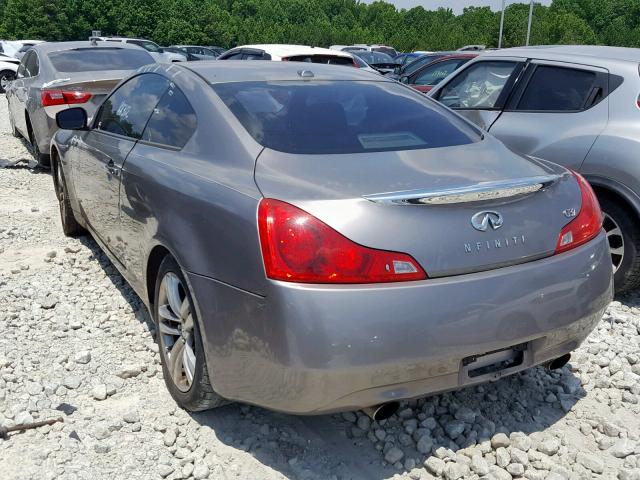 JNKCV64E78M131386 - 2008 INFINITI G37 BASE GRAY photo 3