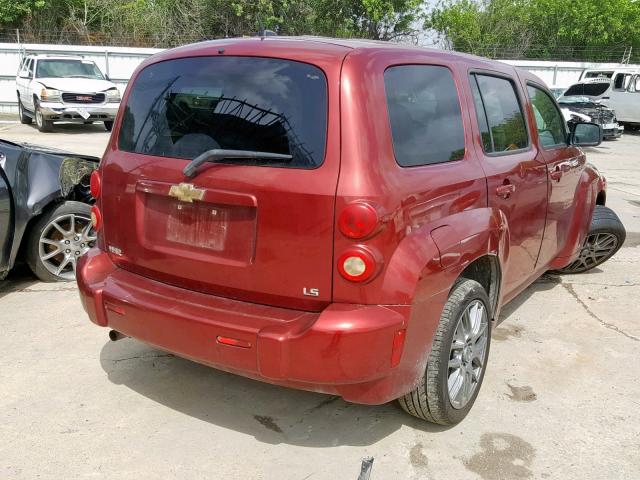 3GNCA13DX8S678524 - 2008 CHEVROLET HHR LS RED photo 4