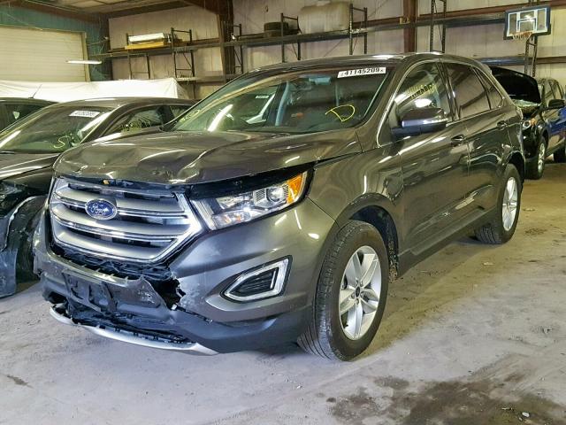 2FMPK4J8XGBC05091 - 2016 FORD EDGE SEL GRAY photo 2