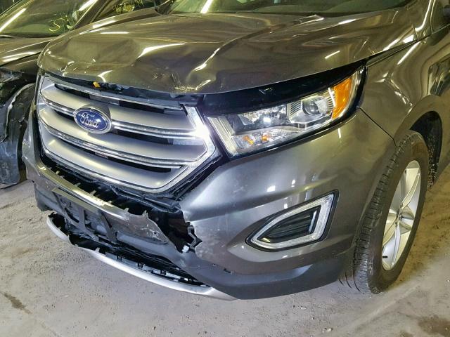 2FMPK4J8XGBC05091 - 2016 FORD EDGE SEL GRAY photo 9