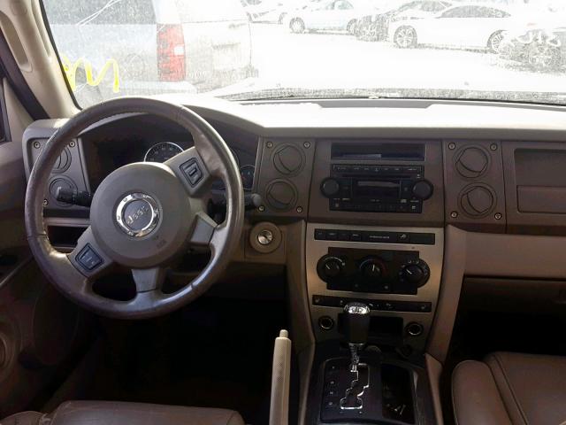 1J8HH48K56C168838 - 2006 JEEP COMMANDER GRAY photo 9