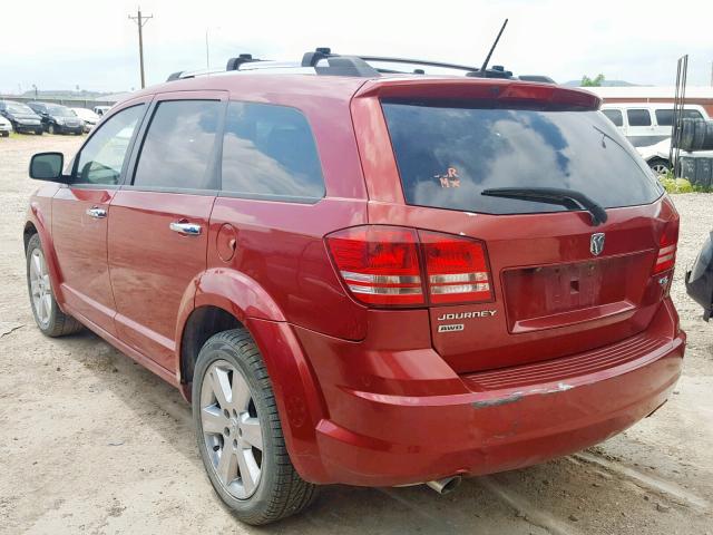 3D4GH67V79T215888 - 2009 DODGE JOURNEY R/ MAROON photo 3