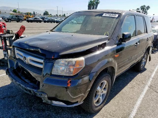 5FNYF28487B019119 - 2007 HONDA PILOT EX BLACK photo 2