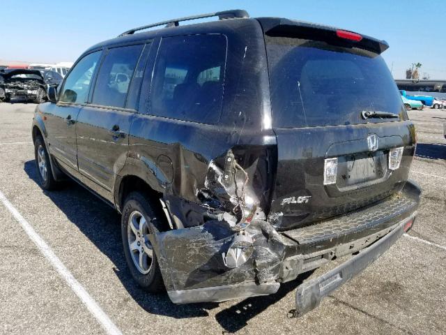 5FNYF28487B019119 - 2007 HONDA PILOT EX BLACK photo 3