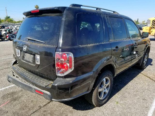 5FNYF28487B019119 - 2007 HONDA PILOT EX BLACK photo 4