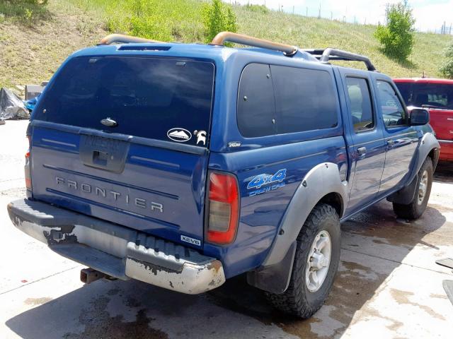 1N6ED27Y01C326363 - 2001 NISSAN FRONTIER C BLUE photo 4