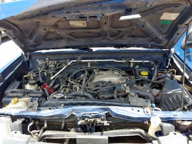 1N6ED27Y01C326363 - 2001 NISSAN FRONTIER C BLUE photo 7