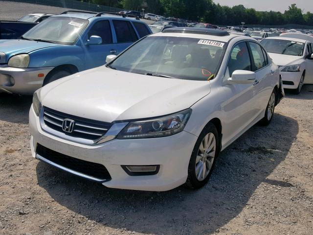 1HGCR2F8XDA057223 - 2013 HONDA ACCORD EXL WHITE photo 2