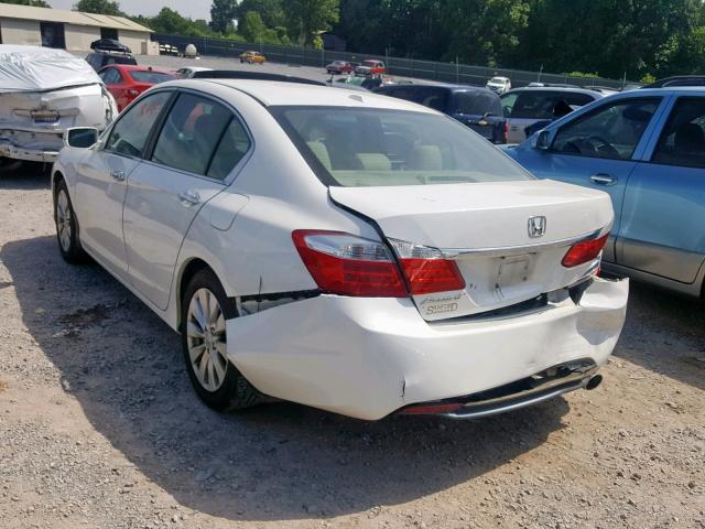 1HGCR2F8XDA057223 - 2013 HONDA ACCORD EXL WHITE photo 3