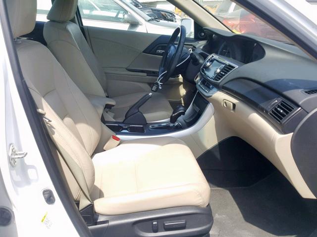 1HGCR2F8XDA057223 - 2013 HONDA ACCORD EXL WHITE photo 5