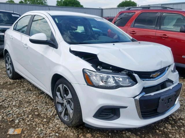 1G1JF5SB8K4122060 - 2019 CHEVROLET SONIC PREM WHITE photo 1