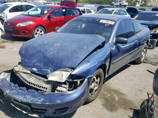 1G1JS124127262908 - 2002 CHEVROLET CAVALIER L BLUE photo 2