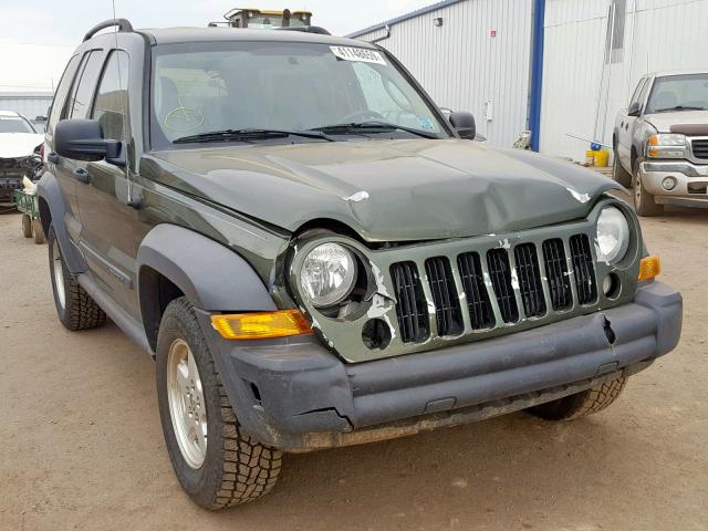 1J4GL48K47W675564 - 2007 JEEP LIBERTY SP GREEN photo 1