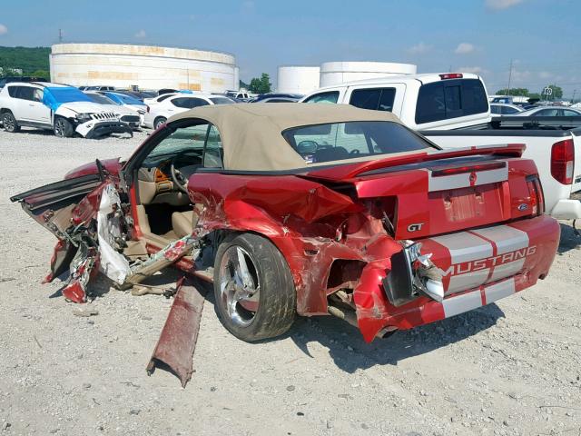 1FAFP45X6YF142080 - 2000 FORD MUSTANG GT BURGUNDY photo 3