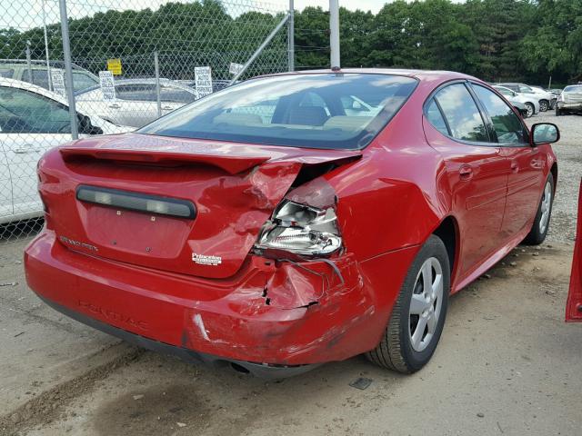 2G2WP552X71101255 - 2007 PONTIAC GRAND PRIX RED photo 4