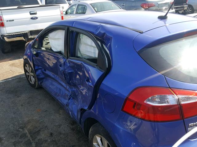 KNADN5A39D6119920 - 2013 KIA RIO EX BLUE photo 10