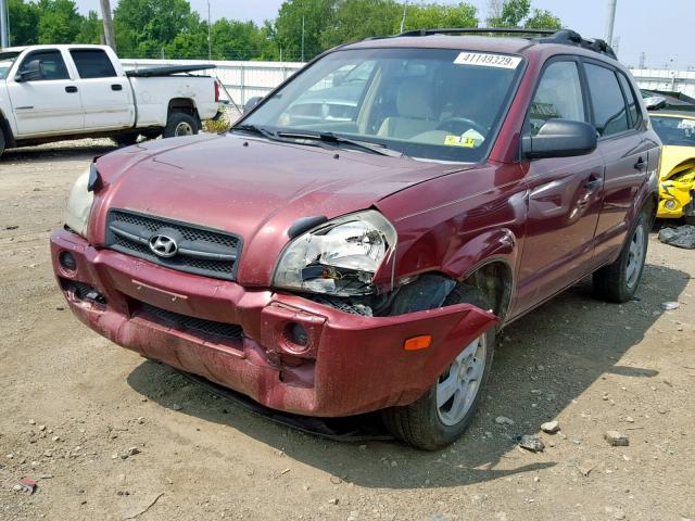 KM8JM12B26U275685 - 2006 HYUNDAI TUCSON GL MAROON photo 2