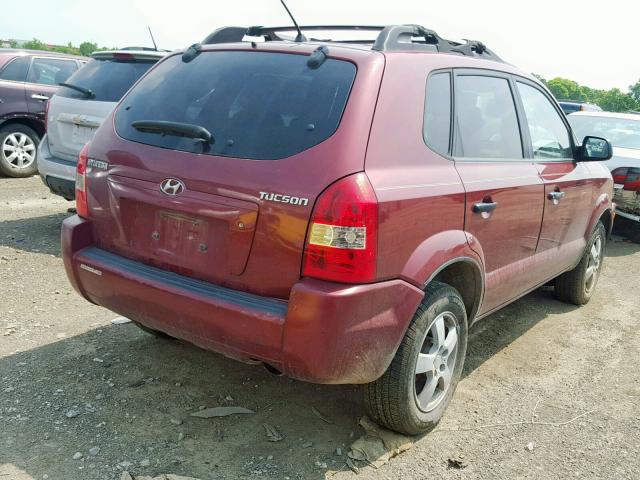 KM8JM12B26U275685 - 2006 HYUNDAI TUCSON GL MAROON photo 4