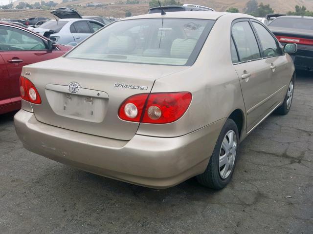 1NXBR32E25Z411839 - 2005 TOYOTA CORROLA BEIGE photo 4