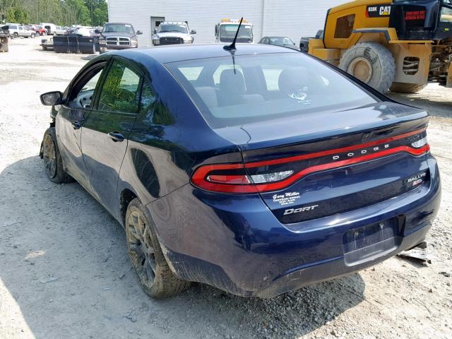 1C3CDFBB7ED702792 - 2014 DODGE DART SXT BLUE photo 3